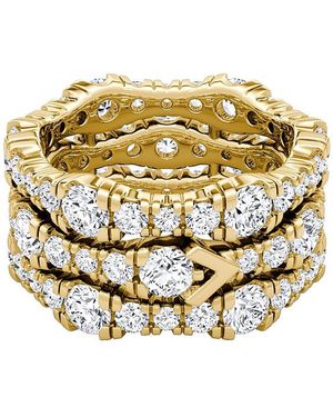 Vrai 3 Row Pave Ring - Metallic