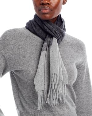 V. Fraas C By Bloomingdale's Cashmere Blockstripe Woven Scarf - Grey