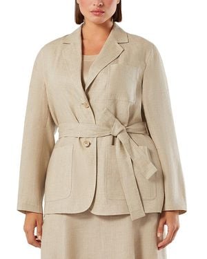 Marina Rinaldi Mrsgioia Linen Jacket - Natural