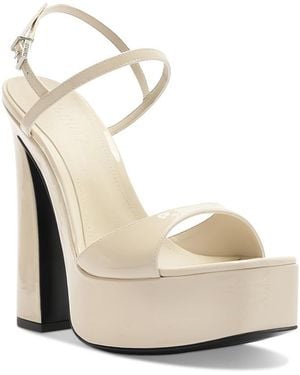 SCHUTZ SHOES Arlene Patent Platform Sandals - Natural