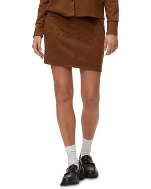 Vero Moda Kreta Faux Suede Mini Skirt - Brown