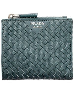 Prada Small Leather Wallet - Green