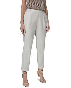 Donna Karan Pleated Straight Pants - Gray