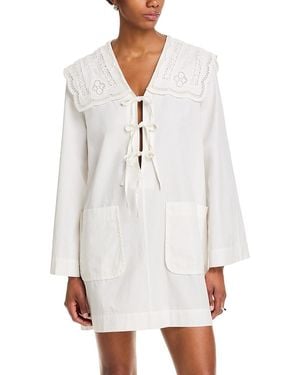 Sea Marie Embroidered Dress - White