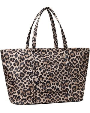 Loeffler Randall Dina Leopard Print Travel Tote - Black