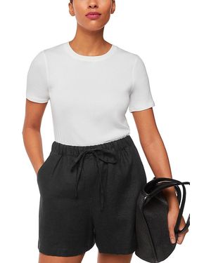 Whistles Linen Elasticized Shorts - White