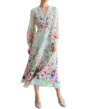 Hobbs Monica Silk Dress - White