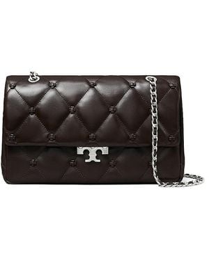 Tory Burch Bunny Knot Quilted Leather Shoulder Bag - Black
