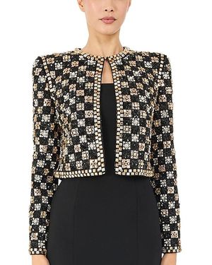 Jenny Packham Dahlia Crystal-Embellished Jacket - Black