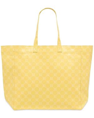 Gerard Darel Lola Monogrammed Canvas Tote Bag - Yellow