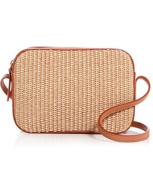 Mansur Gavriel Raffia Crossbody Bag - Brown