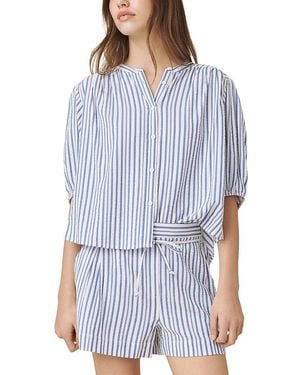 Splendid Madelyn Striped Blouse - Blue