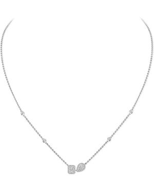 Messika 18K My Twin Toi & Moi Diamond Necklace, 13.8-17.7 - Natural