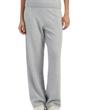 Chinti & Parker Wool Cashmere Wide Leg Track Pants - Gray