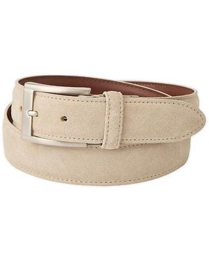 Jack Spade Italian Sueded Calfskin Dress Casual Belt - Natural