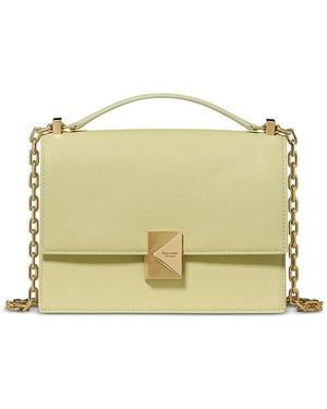 Kate Spade Deco Pebbled Leather Small Chain Shoulder Bag - Natural