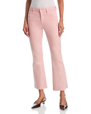 L'Agence Kendra High Rise Cropped Flared Jeans - Pink
