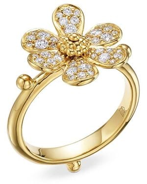 Temple St. Clair 18K Diamond Snow Flower Ring - Metallic