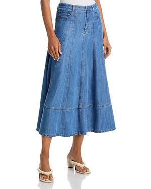 Cinq À Sept Mathilde Denim A Line Skirt - Blue