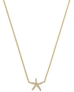 Moon & Meadow 14K Diamond Starfish Pendant Necklace, 16-18 - Metallic