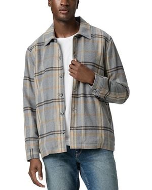 PAIGE Telford Plaid Relaxed Fit Jacket - Gray