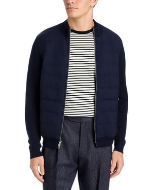 Peter Millar Roundhill Hybrid Full Zip Sweater - Blue