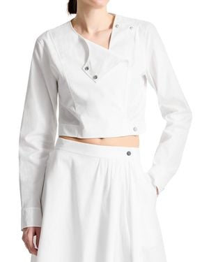 Saint Art Long Sleeve Poplin Shirt - White