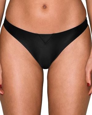 Fleur du Mal Le Stretch Gloss Cheeky Panty - Black