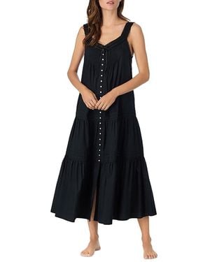 Eileen West Sleeveless Cotton Lawn Modern Gown - Black