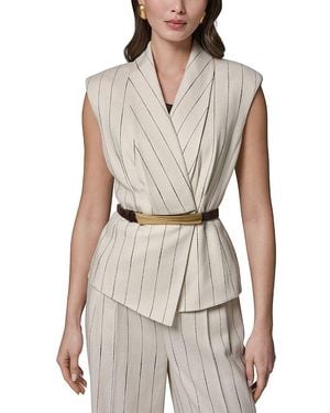 Donna Karan Belted Vest - White