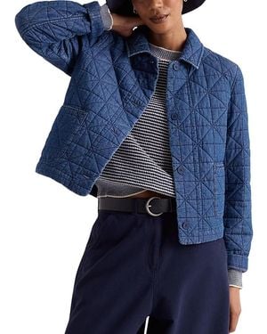 Seasalt Cornwall Incoming Tide Quilted Cord Jacket - Blue