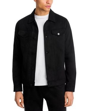 Monfrere Dean Faux Suede Slim Fit Jacket - Black