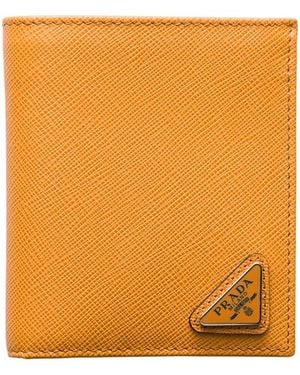 Prada Saffiano Leather Wallet - Orange