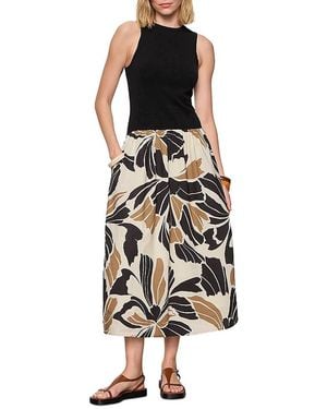 Sanctuary Sandbar Mix Media Midi Dress - Black