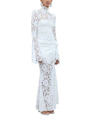 De La Vali Bodita Lace Sash Maxi Dress - White