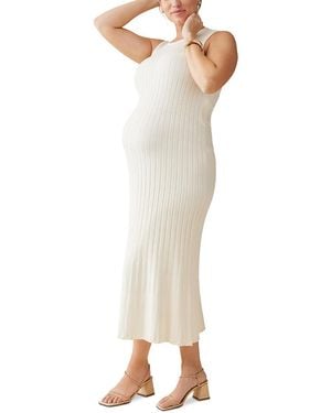 Ingrid & Isabel Knit Maternity Maxi Dress - White