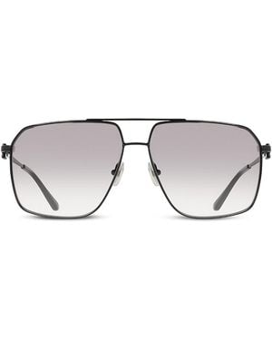 Ferragamo Salvatore Brow Bar Aviator Sunglasses, 62Mm - Gray