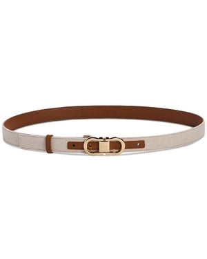 Ferragamo Donna Reversible Belt - White
