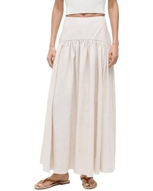 STAUD Procida Linen Skirt - Natural