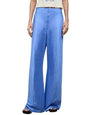 STAUD Stroll Silk Pants - Blue