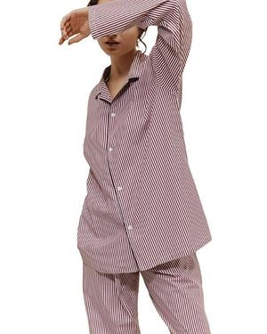 Frette Passage Poplin Classic Pajamas - Purple