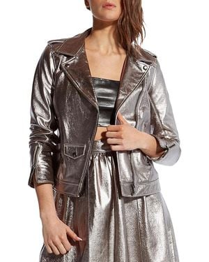 AS by DF Cult Upcycled Leather Jacket - Gray