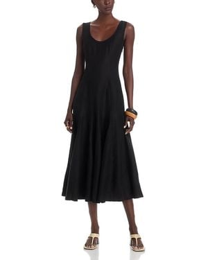 Argent Godet Dress - Black