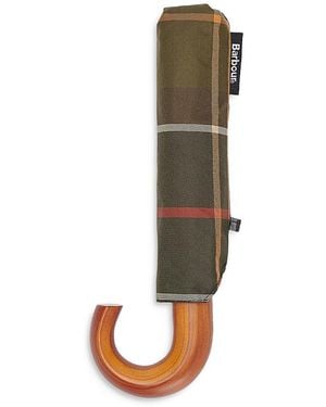 Barbour Tartan Mini Umbrella - Green