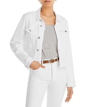 7 For All Mankind Classic Trucker Denim Jacket - White