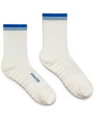 Fraise Striped Crew Grip Sock - White