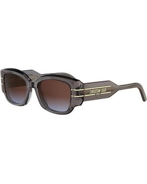 Dior Signature Rectangular Sunglasses, 52Mm - Gray