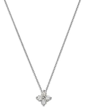 Bloomingdale's Fine Collection Diamond Flower Pendant Necklace - Metallic