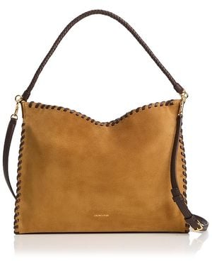 Veronica Beard Vida Suede Shoulder Bag - Brown