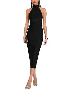 retroféte Runa Mock Neck Knit Dress - Black